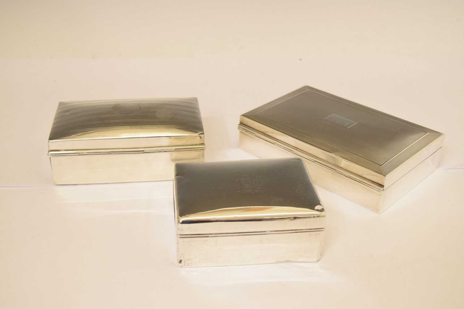 Three silver table top boxes - Image 6 of 10