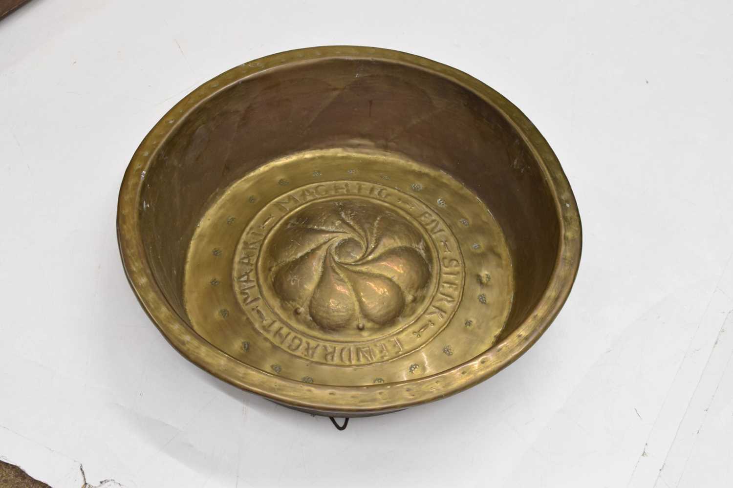 Dutch brass alms dish - Image 11 of 11