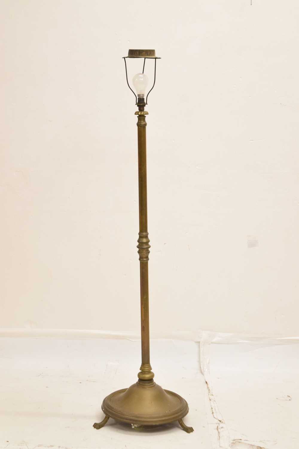 Early 20th century brass standard lamp - Image 4 of 5