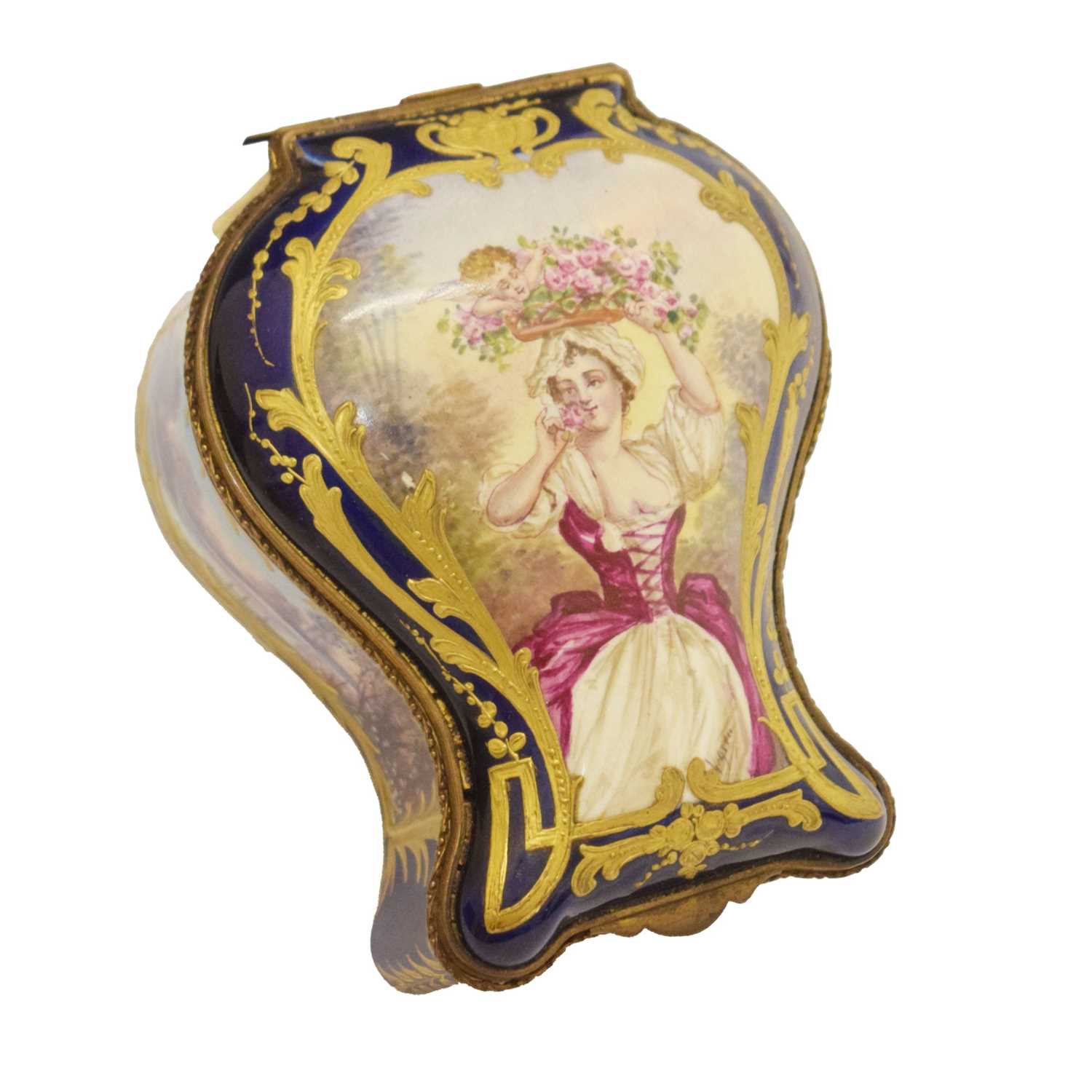 18th century-style porcelain and gilt metal box