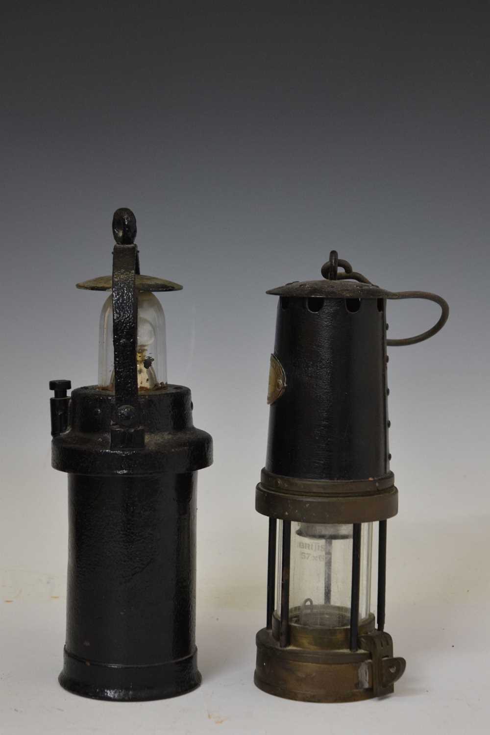 Four lamps including G.P.O type 3 miner's lamp (Gateshead-on-Tyne) - Image 5 of 12