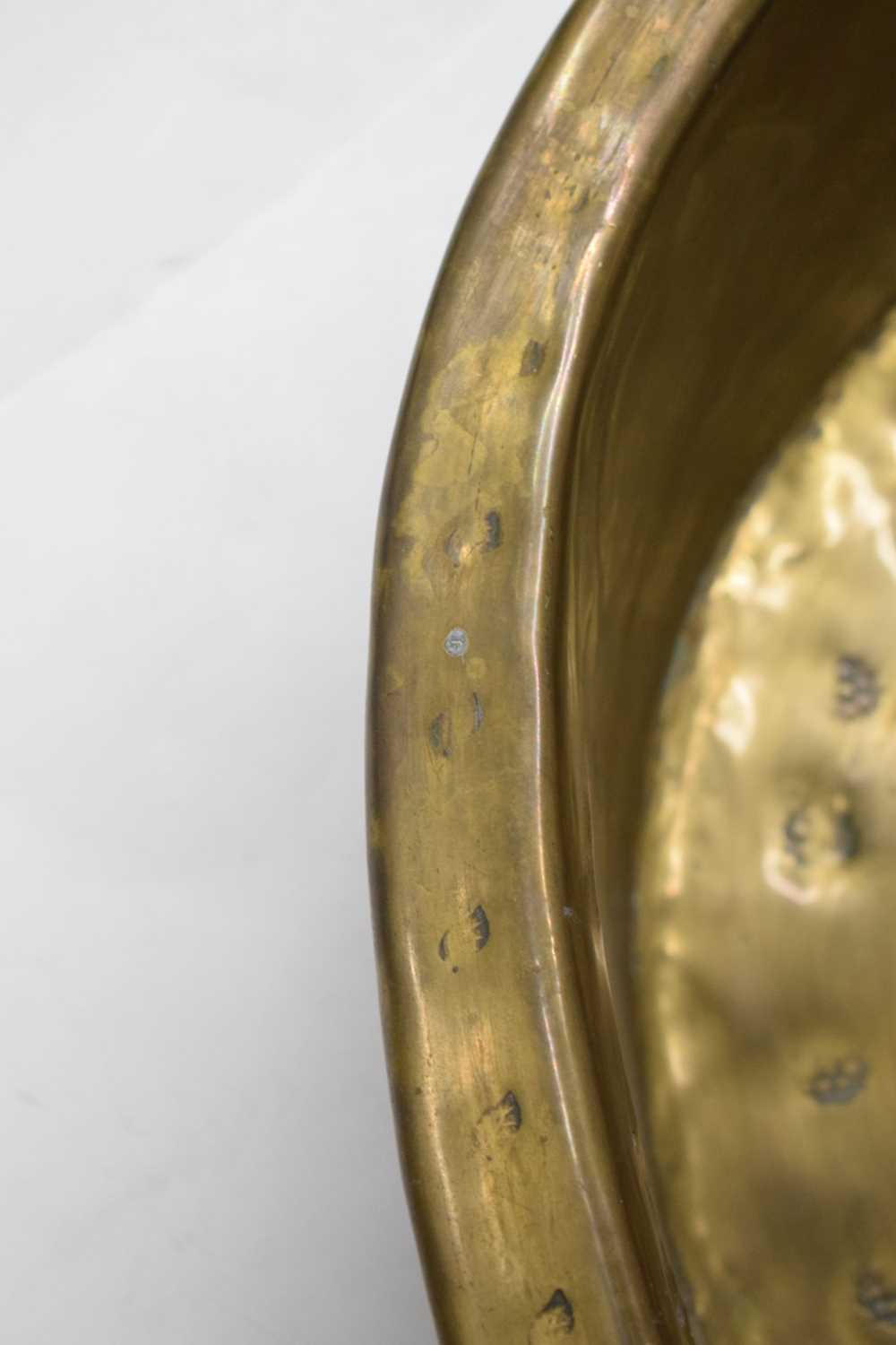 Dutch brass alms dish - Image 7 of 11