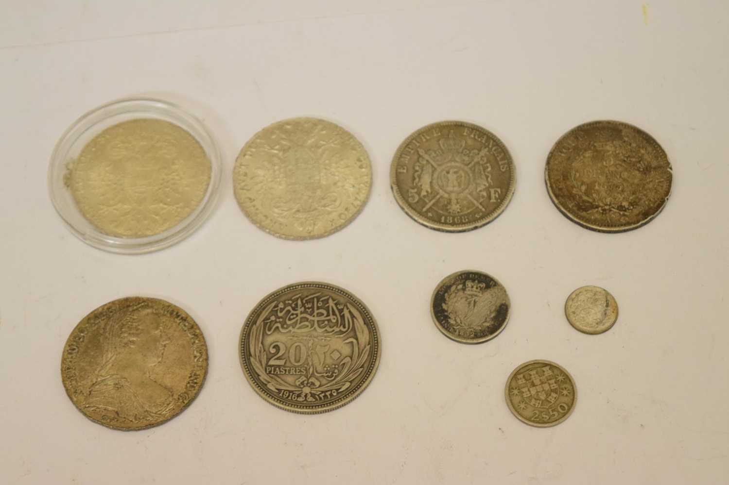 Quantity of silver coinage to include Maria Theresa thalers, etc - Image 2 of 2