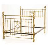 Late Victorian brass King-size bed