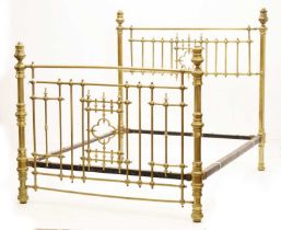Late Victorian brass King-size bed