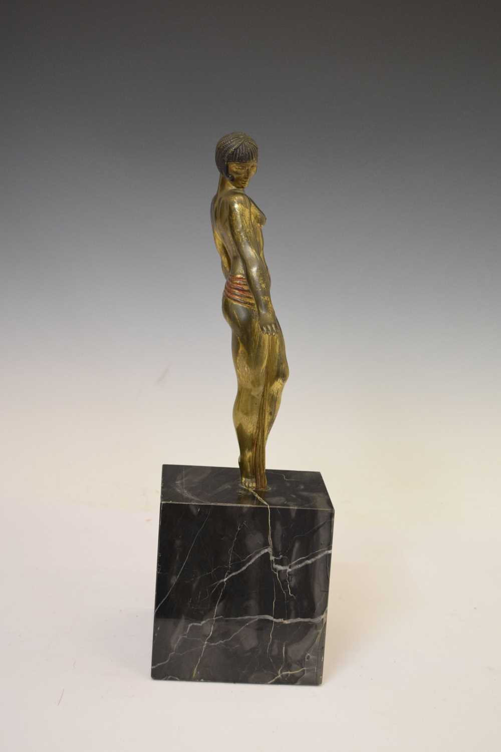 Reproduction bronzed figure of an Art Deco-style dancer - Image 9 of 9