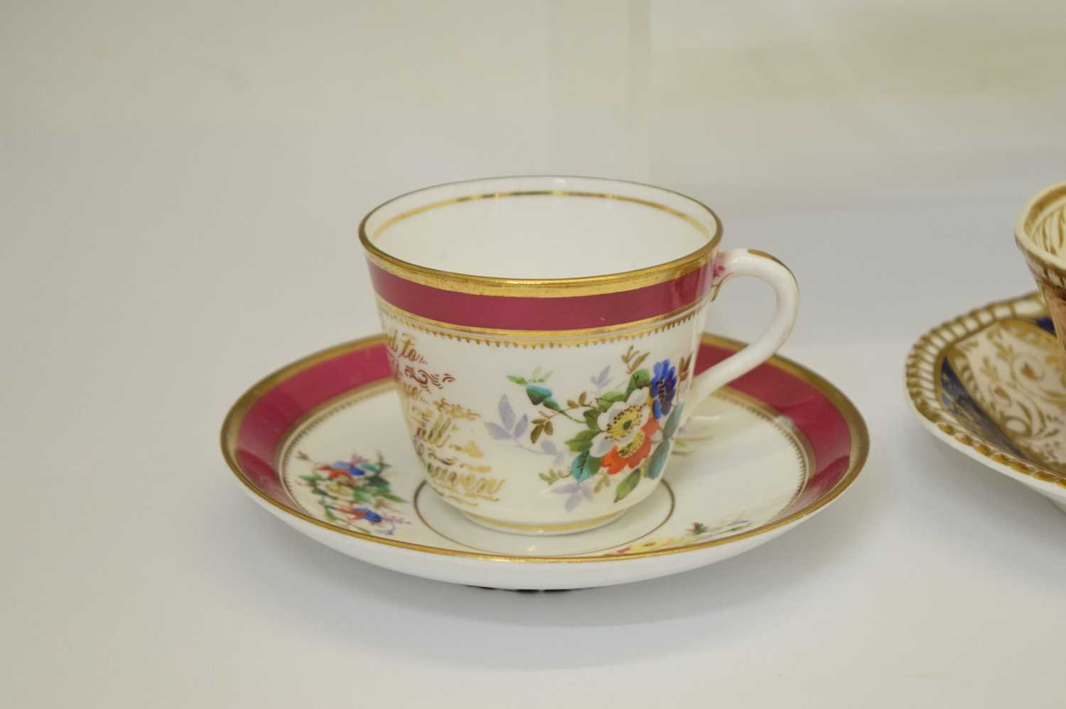 Eight various 19th century cups and saucers - Image 3 of 14