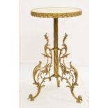 Mid 20th century green onyx and brass occasional table
