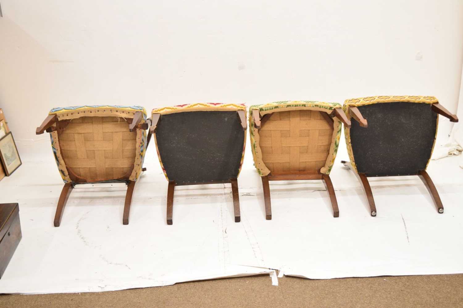 Set of eight Regency mahogany inlaid dining chairs - Image 19 of 20