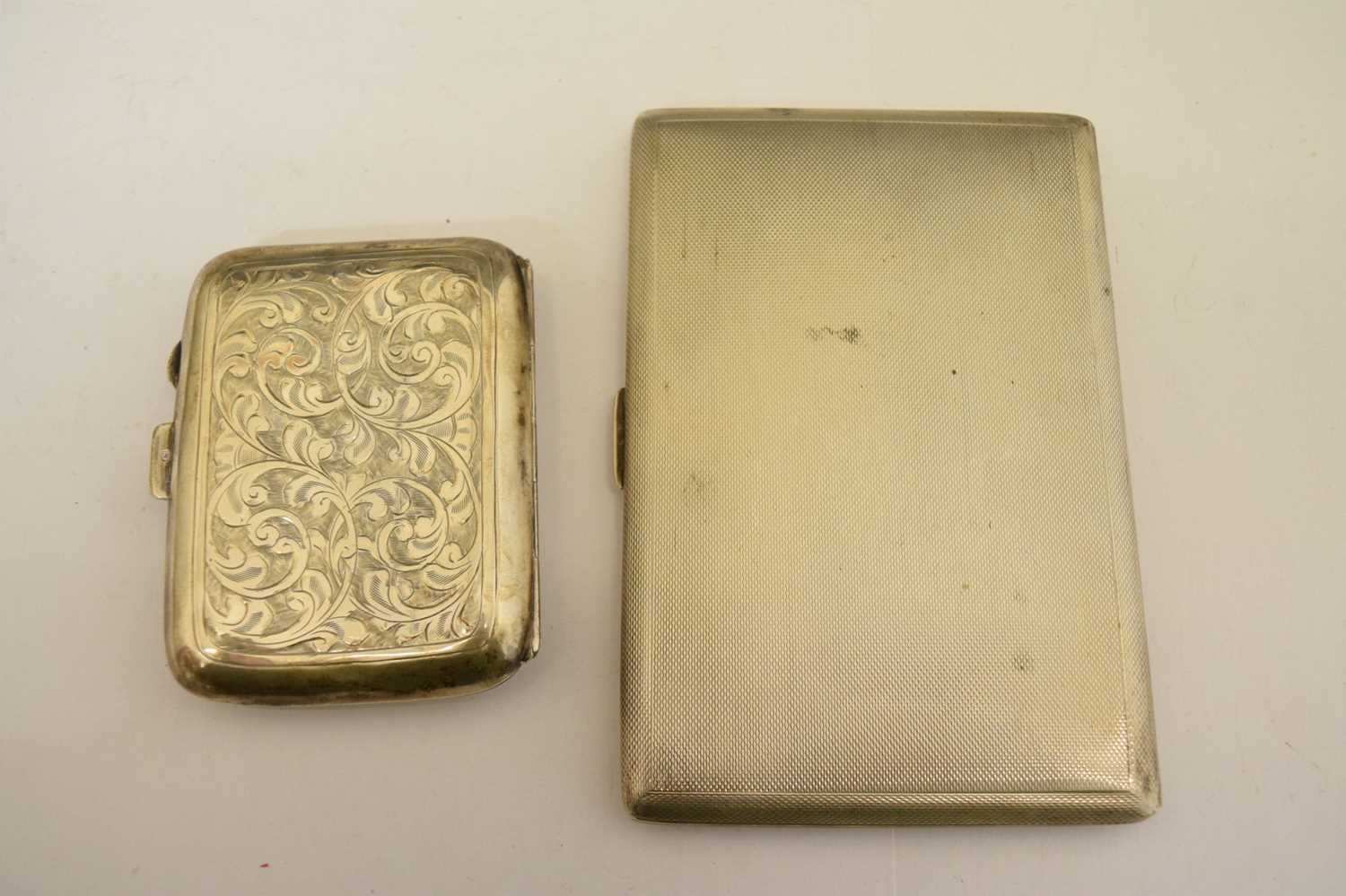 Two silver cigarette cases - Bild 3 aus 7