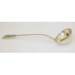 Victorian silver Fiddle pattern ladle