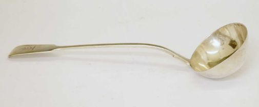 Victorian silver Fiddle pattern ladle