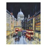 Alan King (1946-2013) - Oil on canvas - 'London Impressions', towards St. Pauls