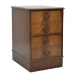 Reproduction mahogany pedestal two drawer filing cabinet