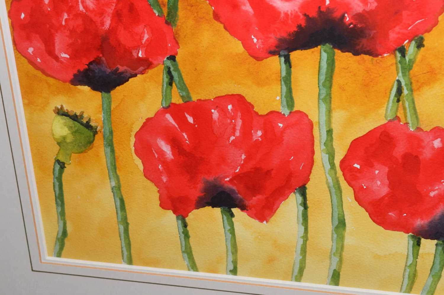 Peter Jorgensen - Watercolour - Poppies - Image 5 of 8
