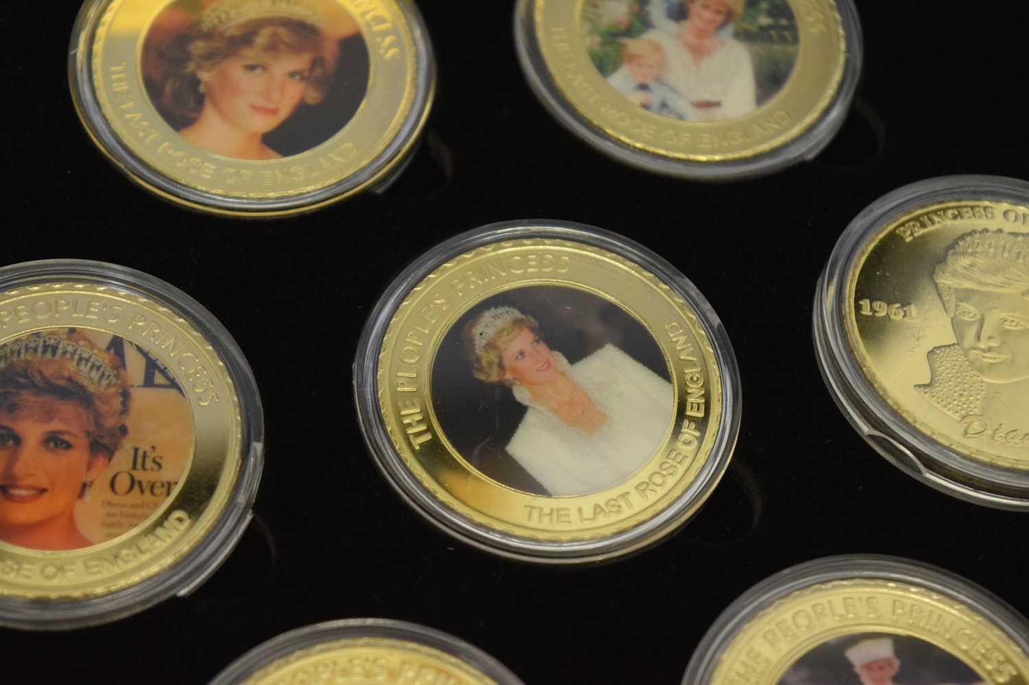 Gold plated limited edition ten coin set commemorating the life of Princess of Wales - Image 6 of 6