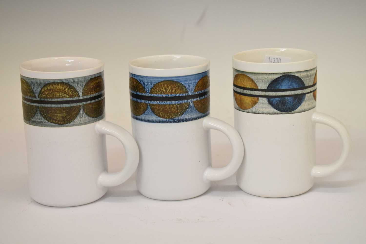 Set of six Troika pottery mugs - Image 4 of 10