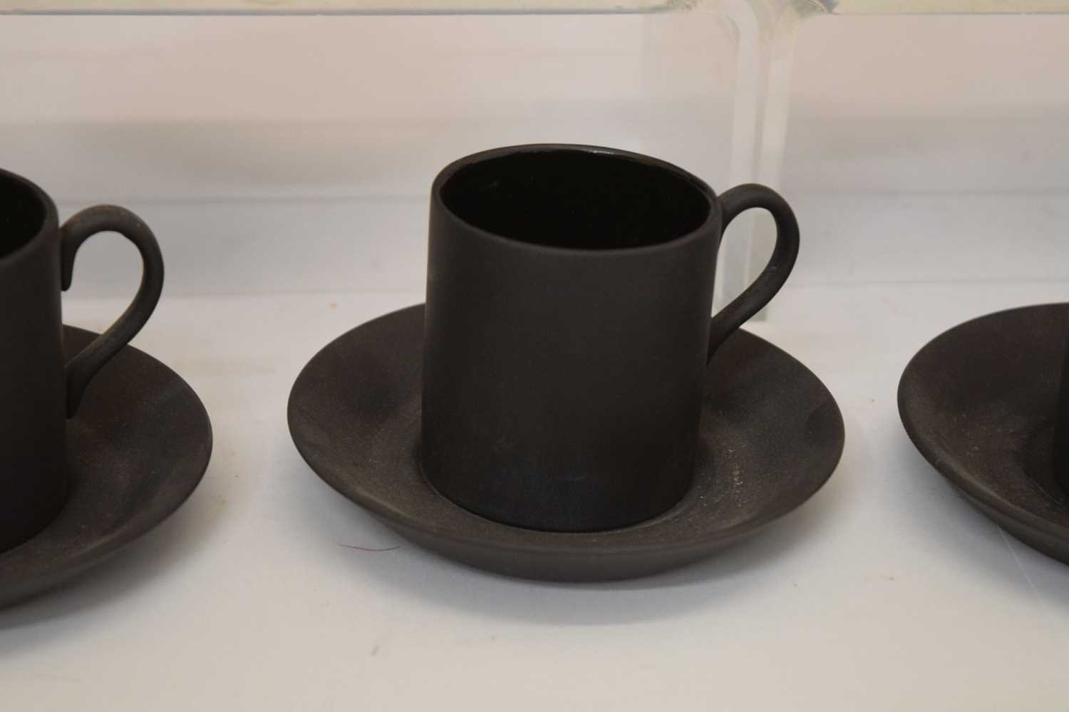 Wedgwood - Black basalt coffee set for five persons - Image 4 of 8