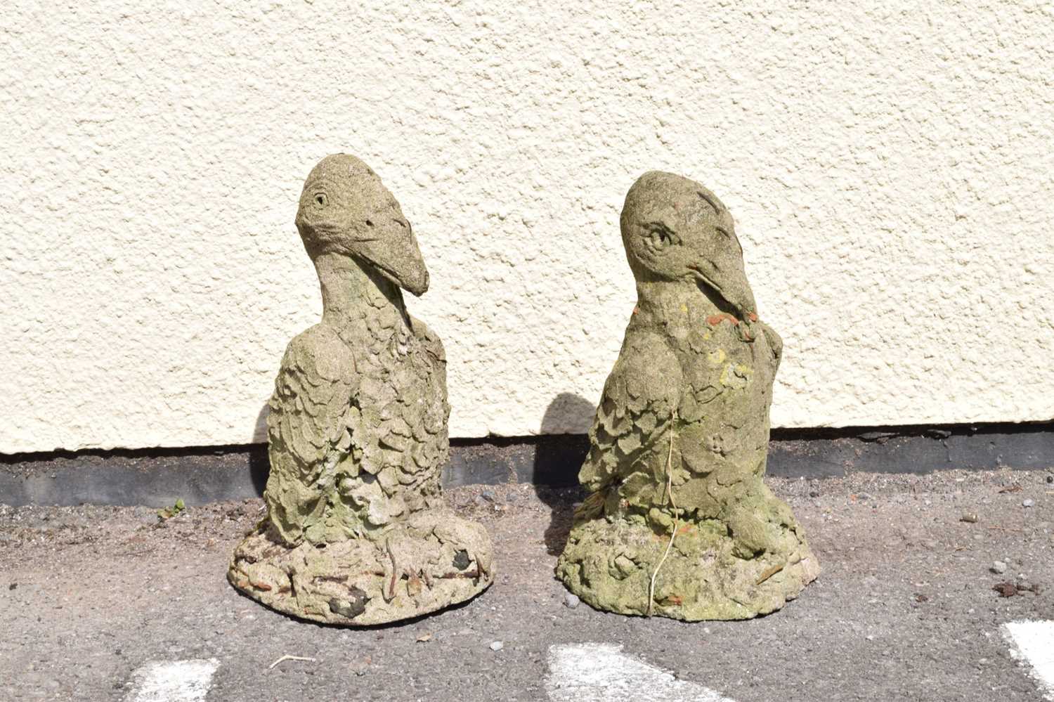 Pair of composite stone garden ornaments - Image 2 of 6