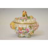 Coalbrookdale by Coalport floral encrusted porcelain lidded pot