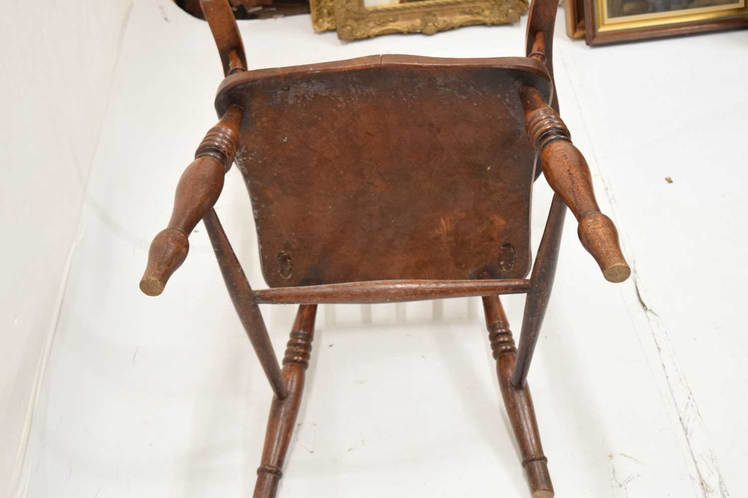 Late Victorian lath-back kitchen chair - Image 8 of 8