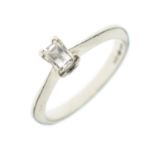 Platinum solitaire diamond ring