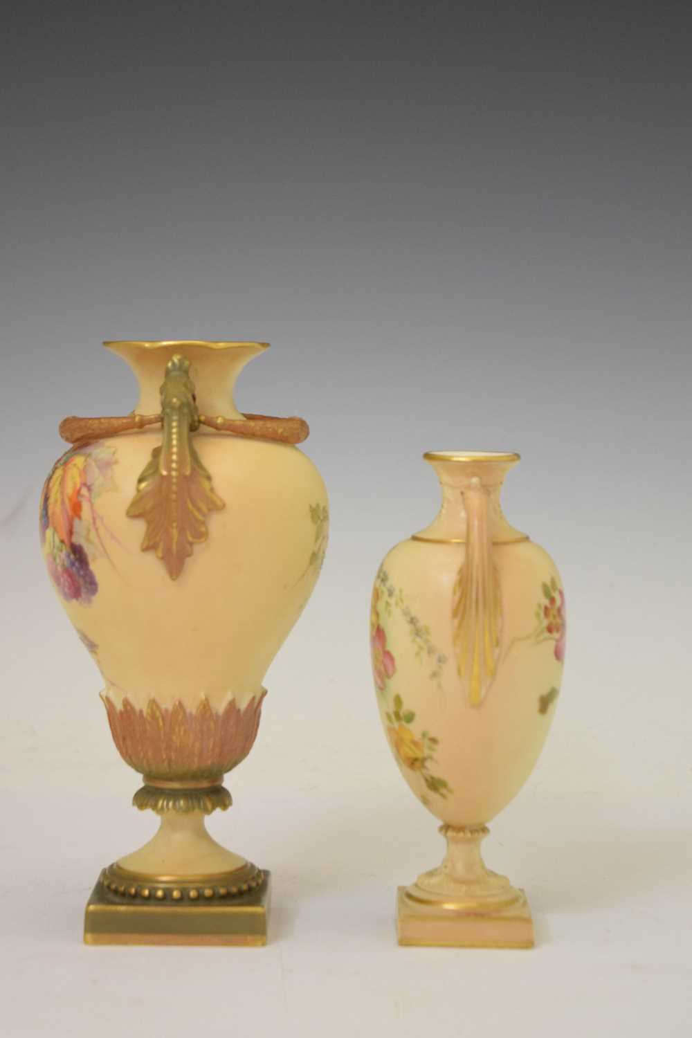 Selection of Royal Worcester blush ivory porcelain - Image 5 of 14