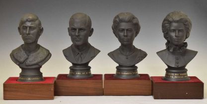 Royal Doulton - Basalt busts of the royal family