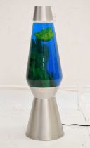 Large modern lava lamp in green and blue