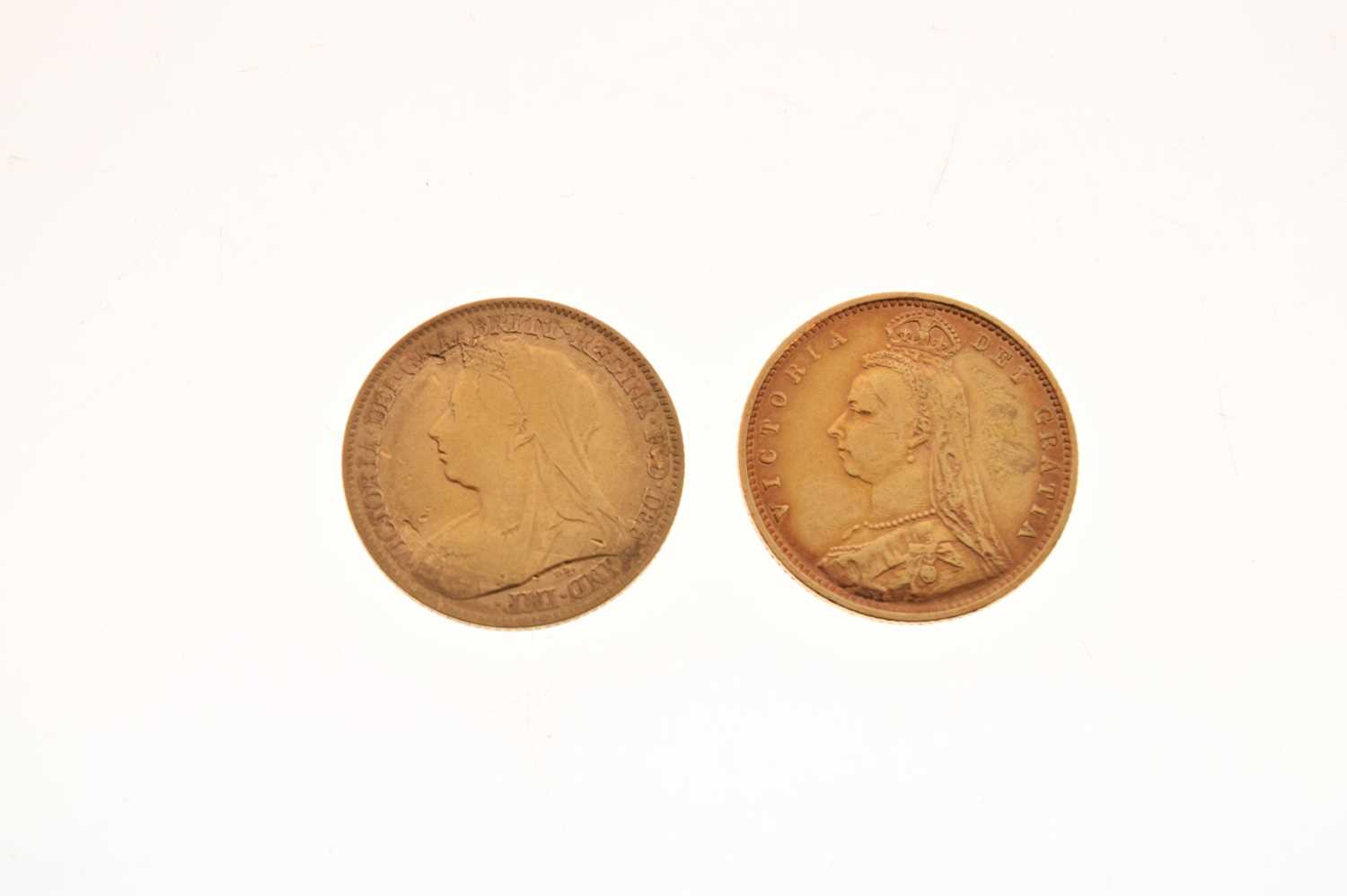 Two Queen Victoria gold half sovereigns, 1892 and 1898 - Image 3 of 5