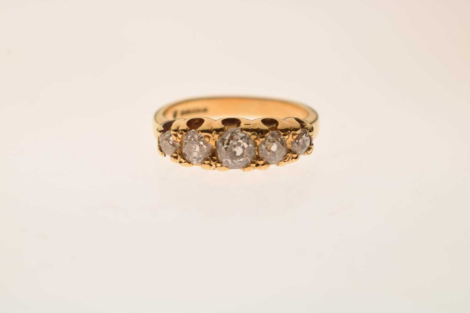 Diamond 18ct yellow gold ring - Bild 6 aus 6