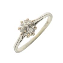 Platinum solitaire diamond ring