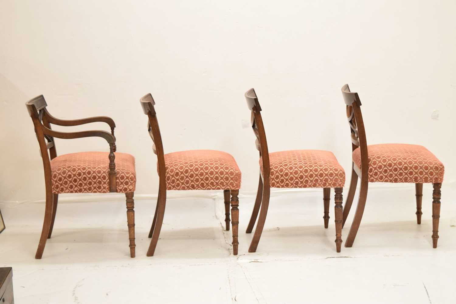 Set of eight 19th century mahogany dining chairs - Image 4 of 14