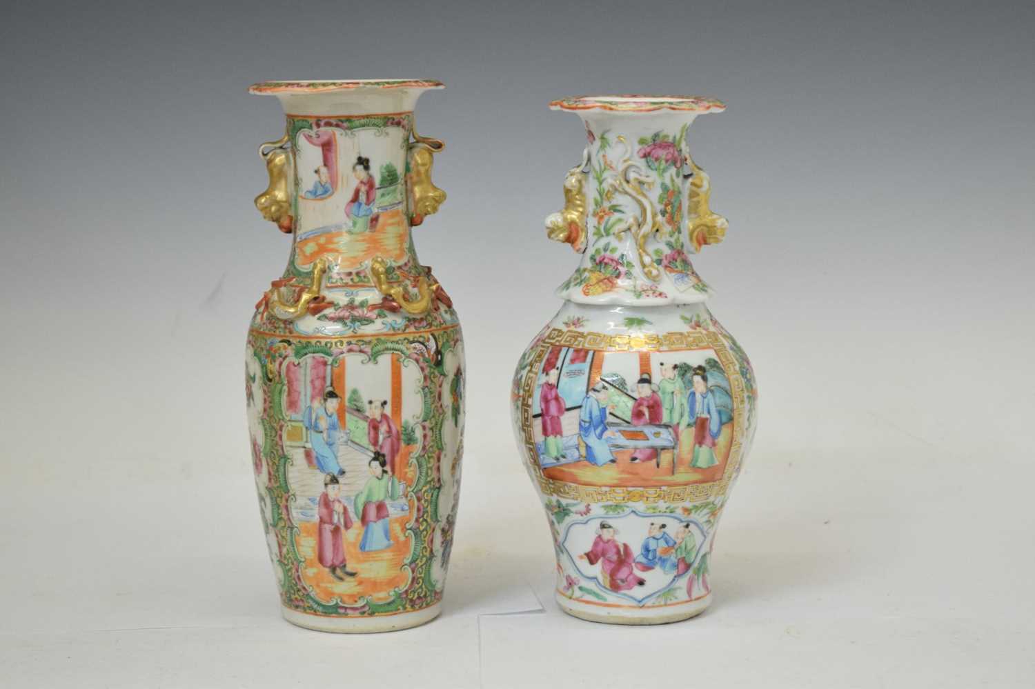 Two Chinese Famille Rose porcelain vases - Image 3 of 11