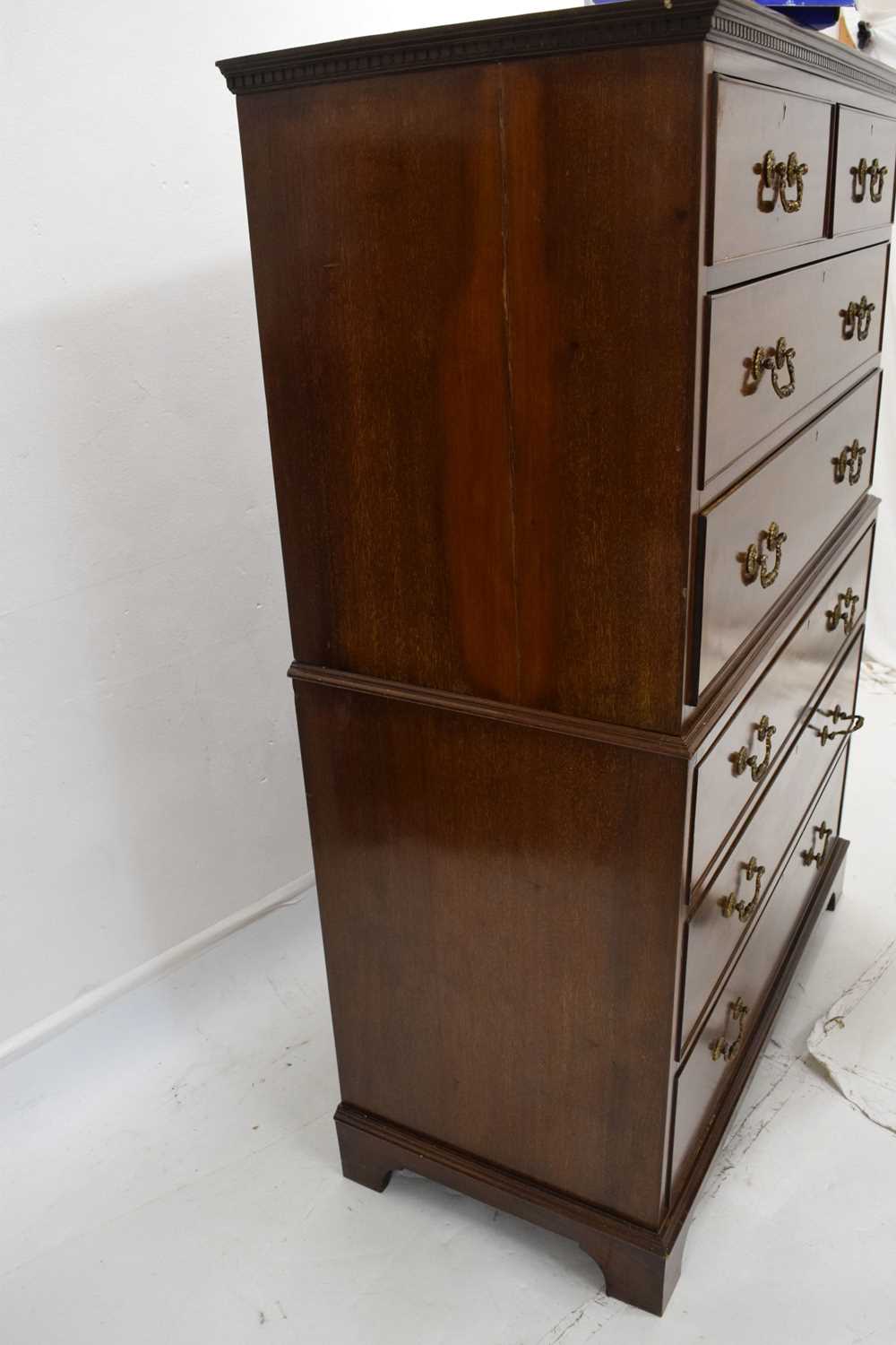 Early 20th century mahogany chest-on-chest or tallboy - Image 8 of 13