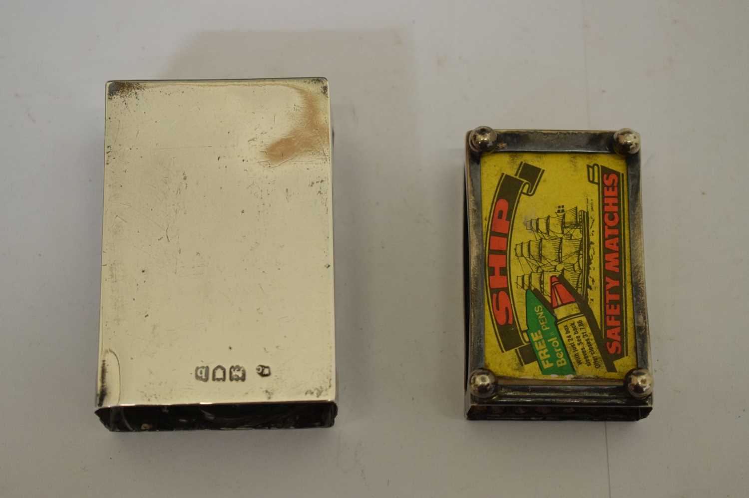 Collection of silver items to include matchbox sleeves, pot lids, dishes, etc - Image 8 of 18