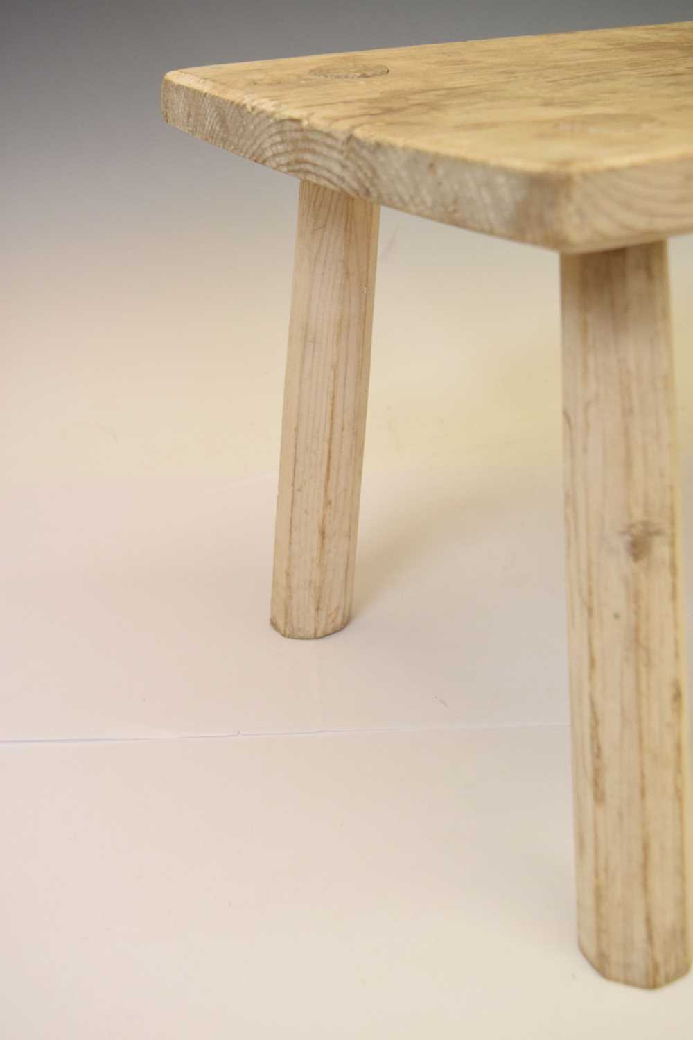 Rustic four-legged pine stool - Image 6 of 6