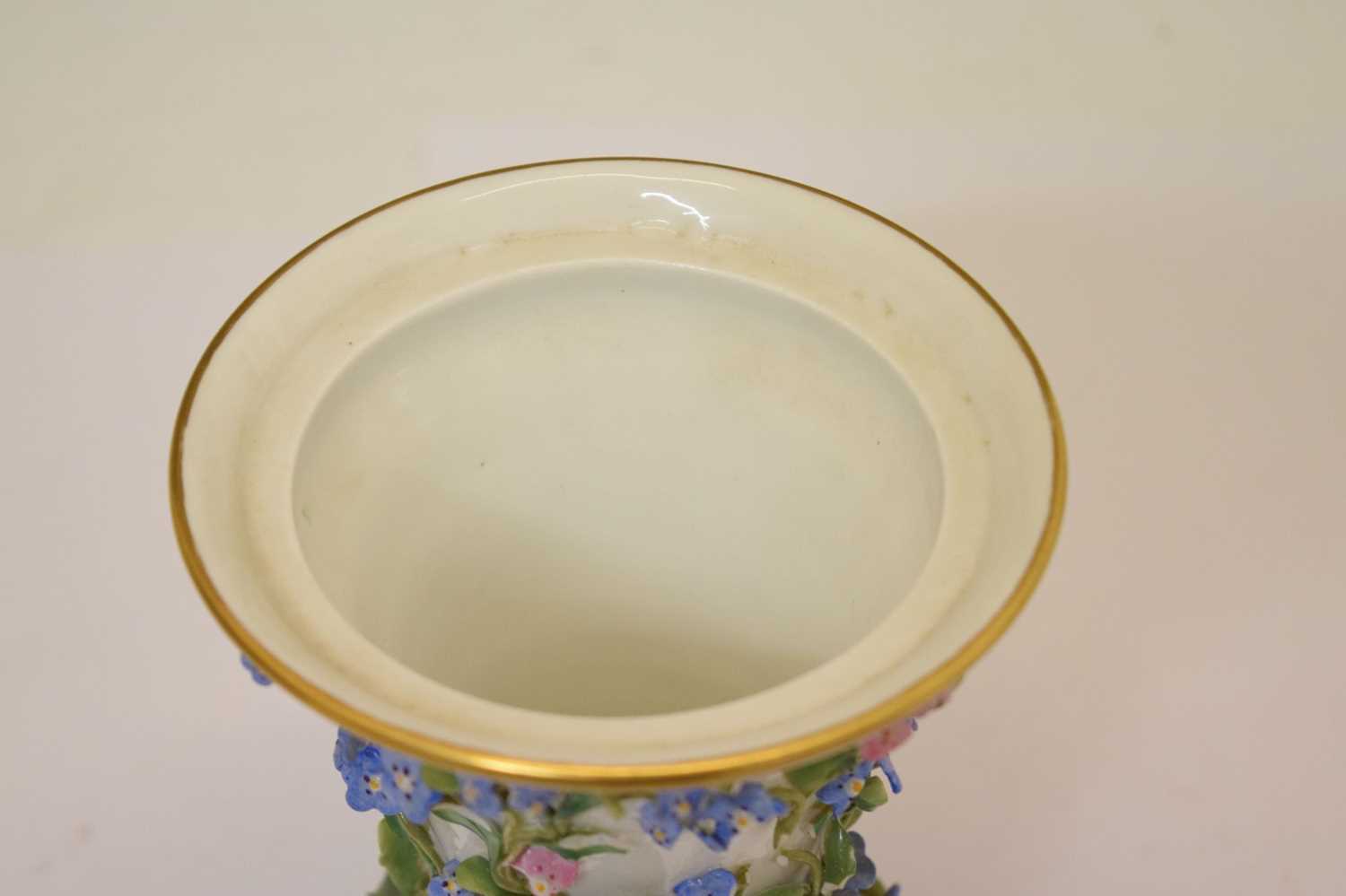 Meissen floral encrusted porcelain vase - Image 5 of 6