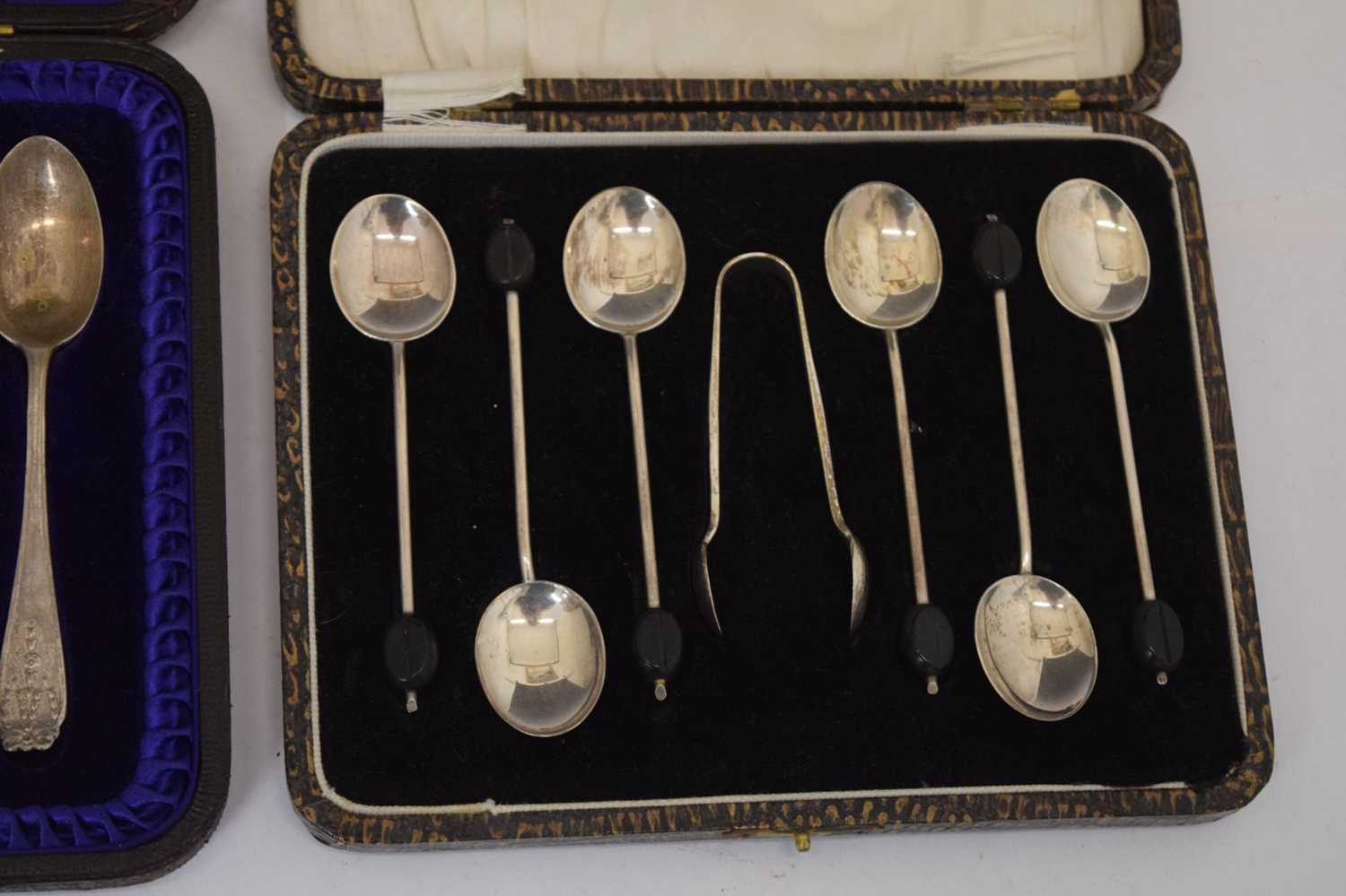 Three cased silver teaspoon sets - Bild 5 aus 14