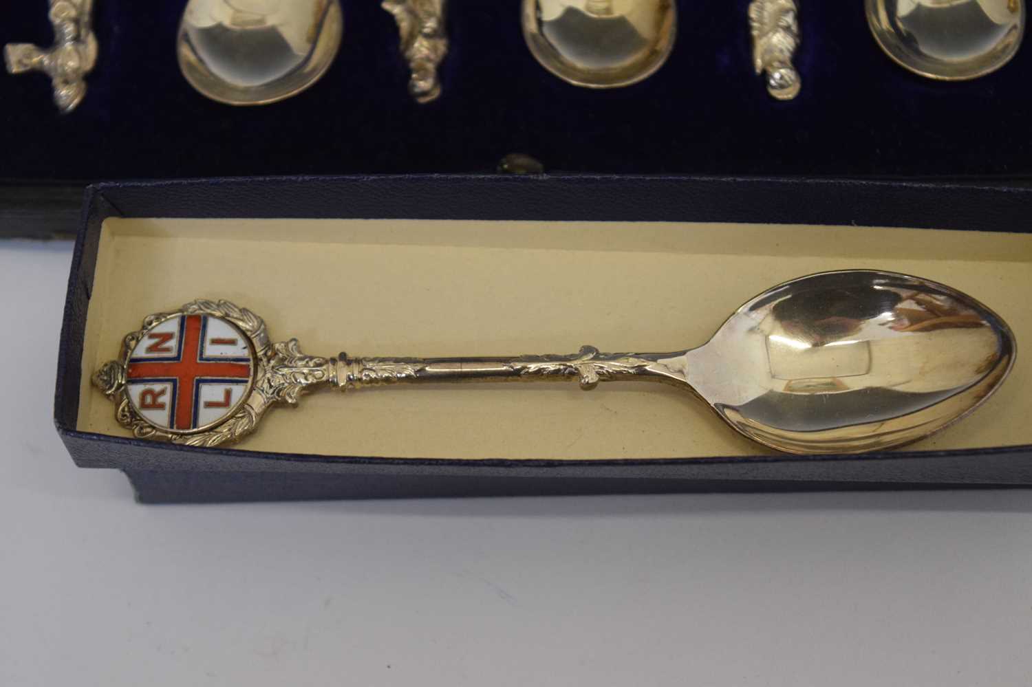 Quantity of silver, to include a set of six Swedish silver Apostle spoons, napkin rings, etc - Image 11 of 11