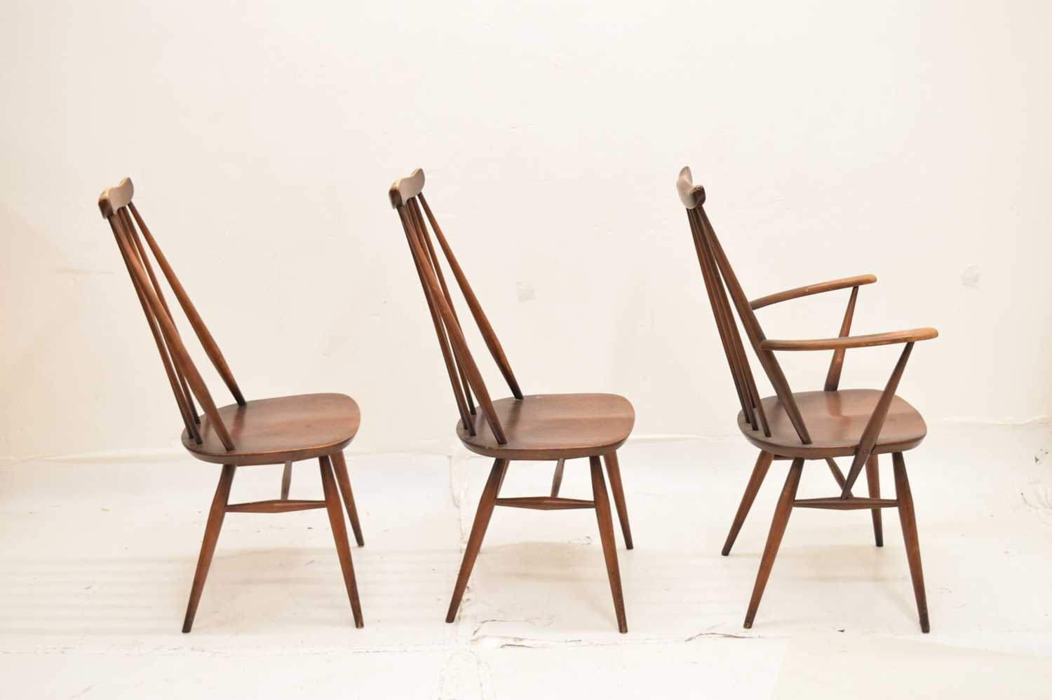 Ercol - set of six Goldsmith Windsor stick back dining chairs - Image 14 of 20