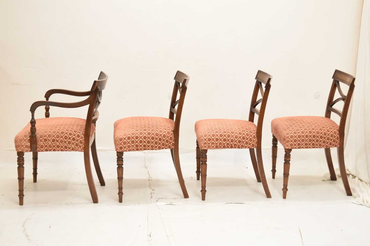 Set of eight 19th century mahogany dining chairs - Image 6 of 14