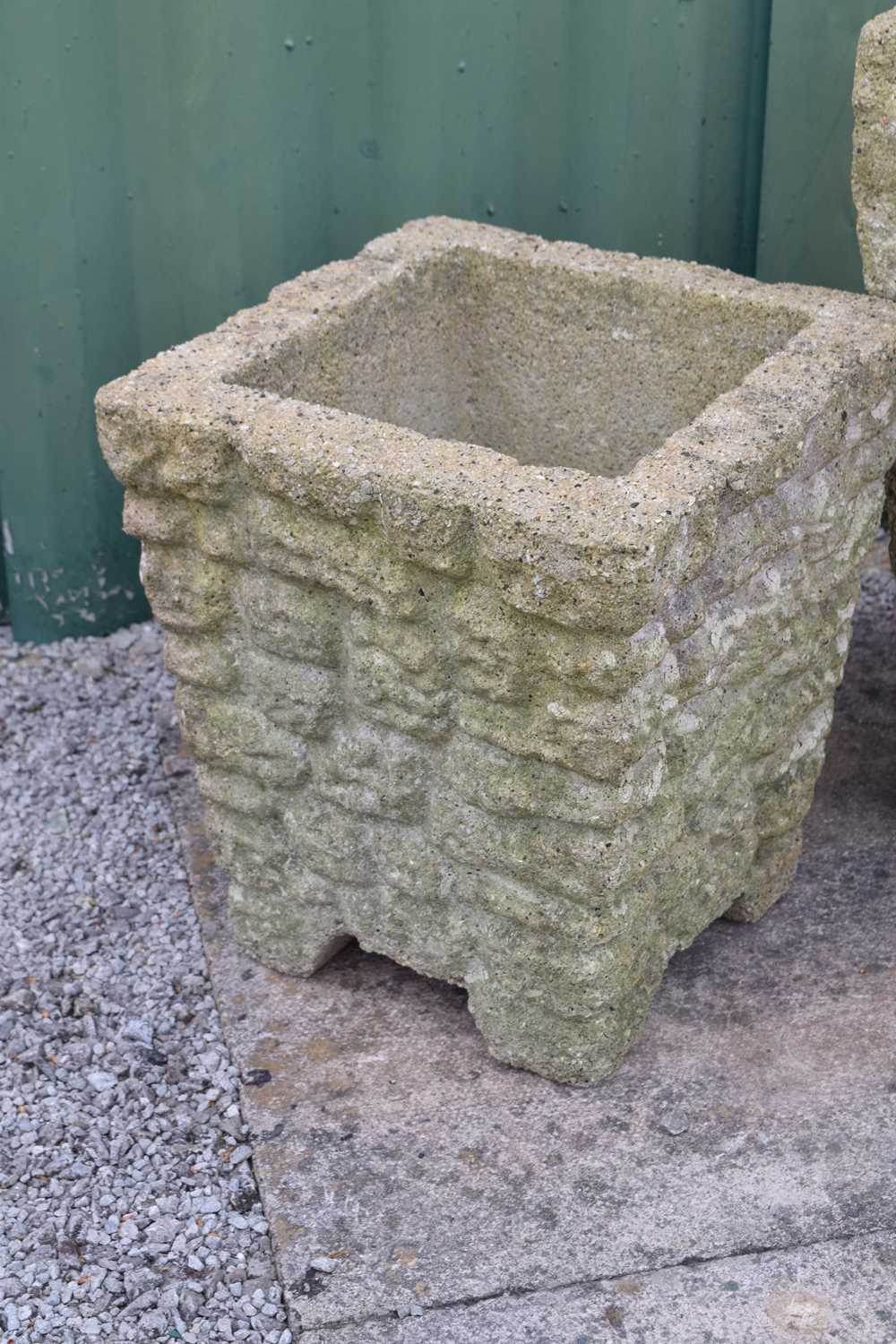 Three reconstituted stone garden planters - Image 4 of 4