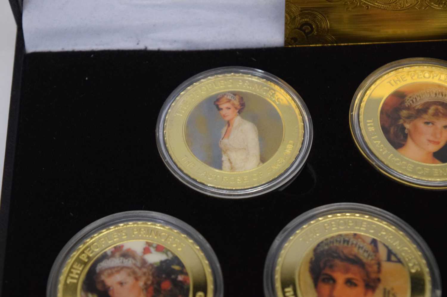 Gold plated limited edition ten coin set commemorating the life of Princess of Wales - Image 4 of 6