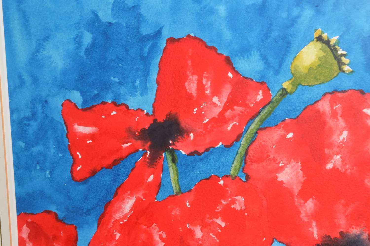 Peter Jorgensen - Watercolour - Poppies - Image 8 of 8
