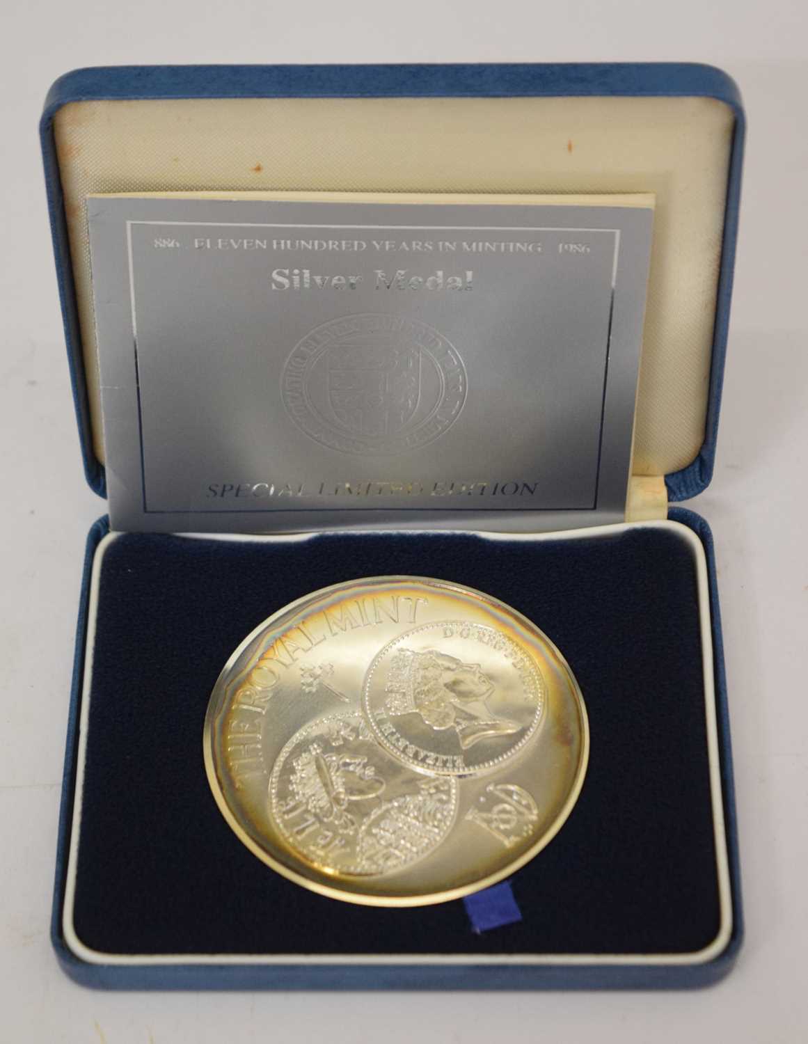 Royal Mint '886 Eleven Hundred Years In Minting 1986' silver medal