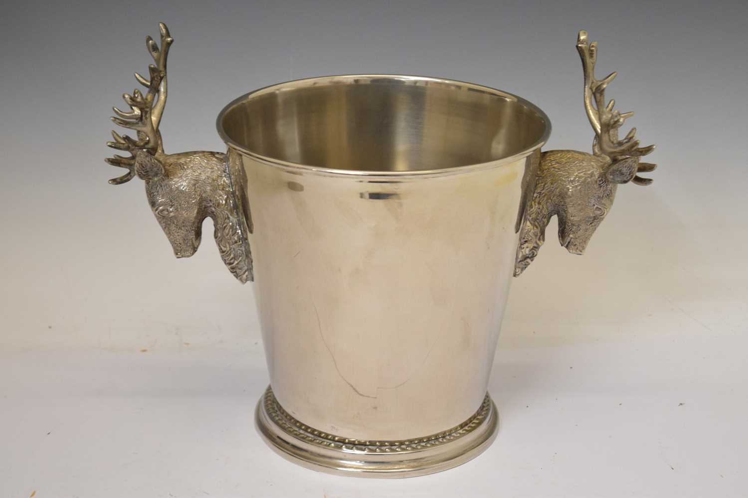 Pair of modern silver plate centrepieces and ice pail - Image 6 of 9