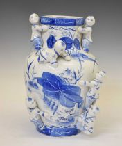 Modern Chinese-style blue and white vase