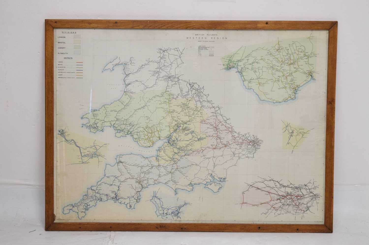 British Railways Western Region map, revised 1963 - Image 10 of 11