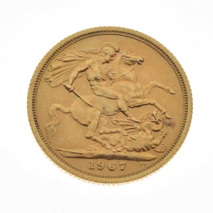 Elizabeth II gold sovereign, 1967